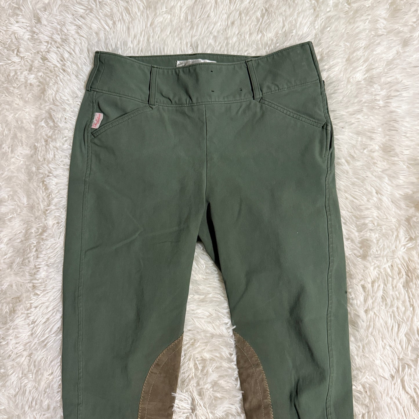 Women’s Size 26R Green Tailored Sportsman Knee Patch Horseback Riding Breeches