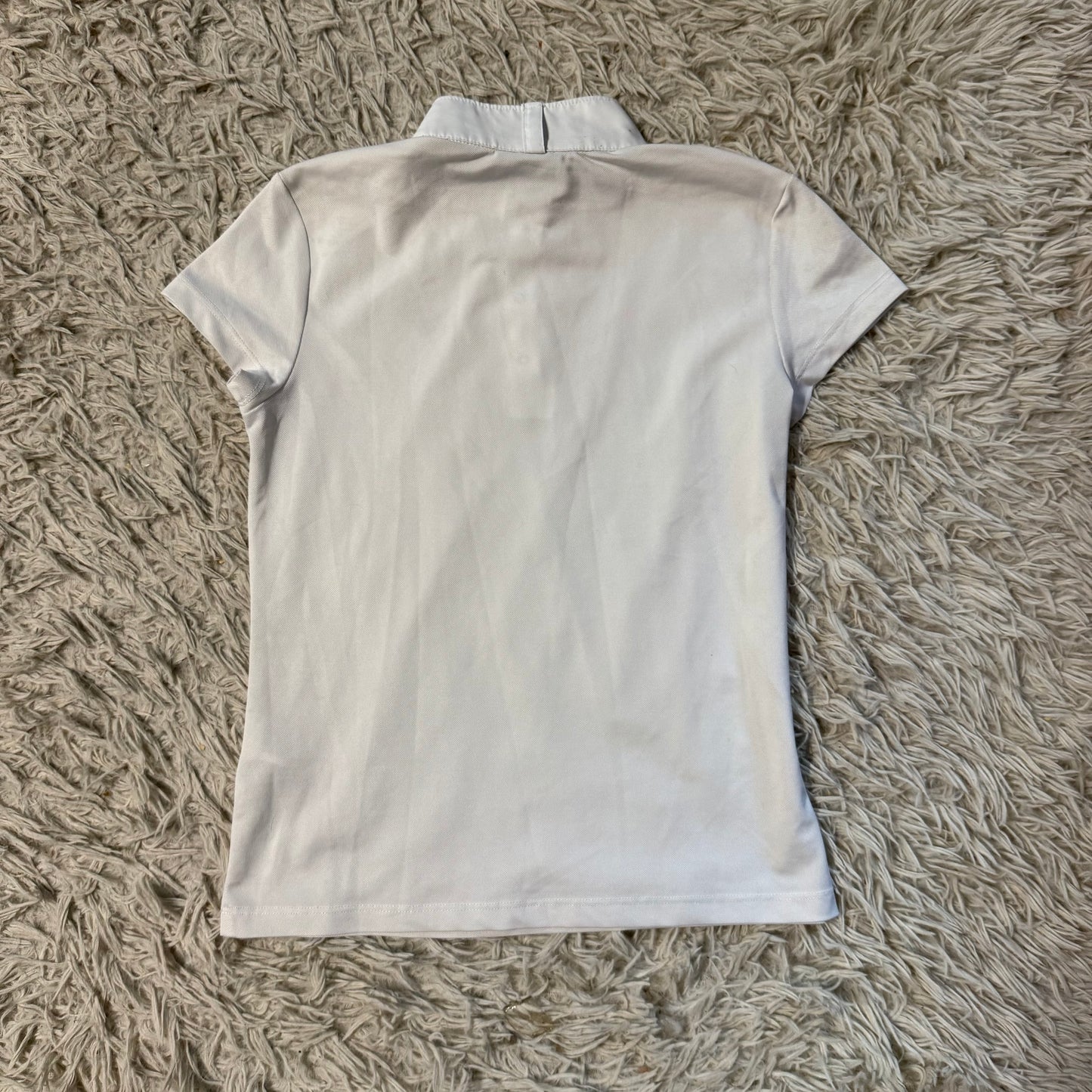 Girl’s Large White Ariat Short Sleeve Horseback Riding Show Shirt