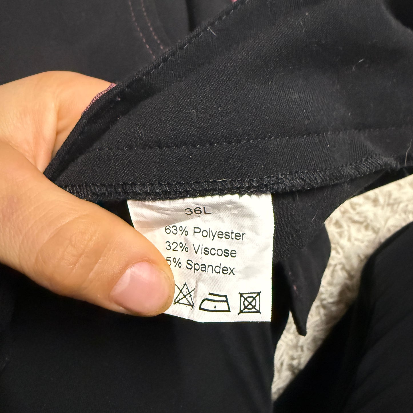 Women’s Size 36L Black Smartpak Piper Knee Patch Horseback Riding Breeches