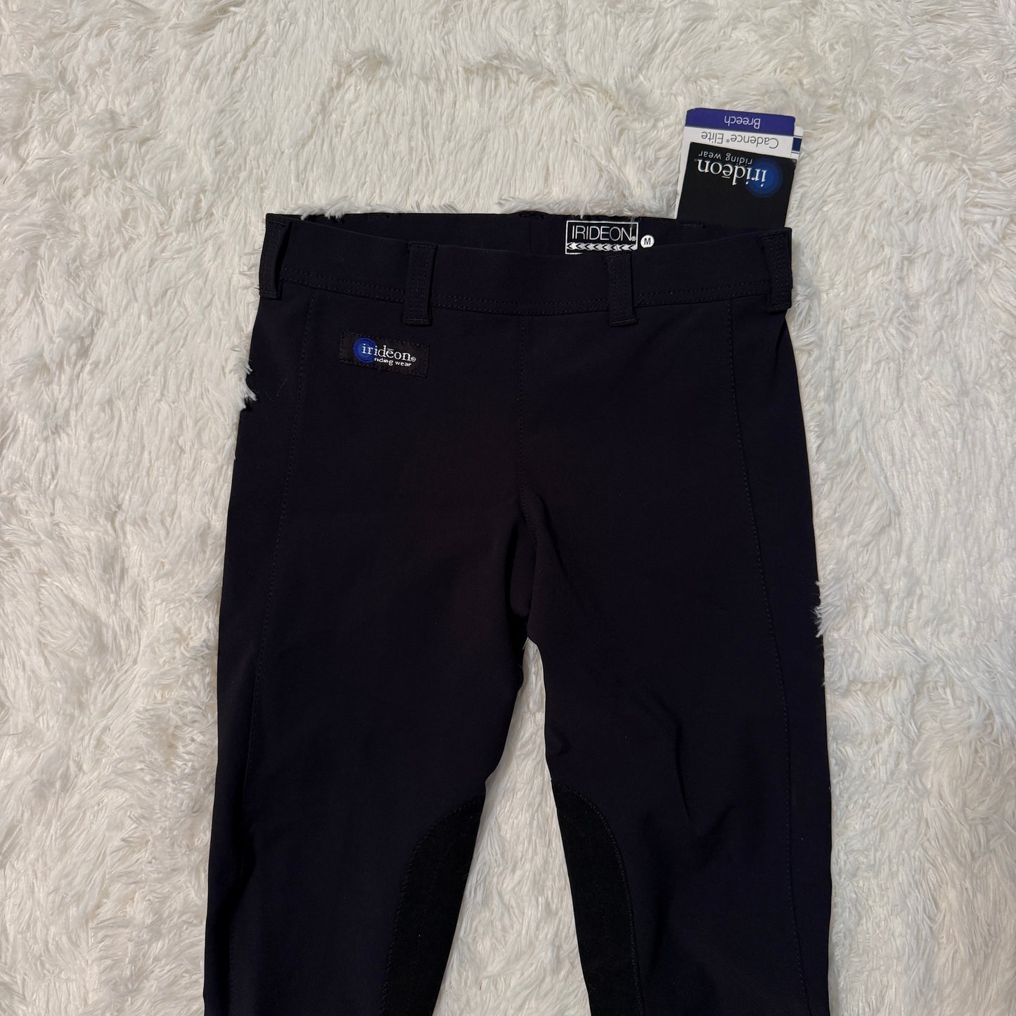 New Child’s Medium Black Irideon Cadence Knee Patch Horseback Riding Tights