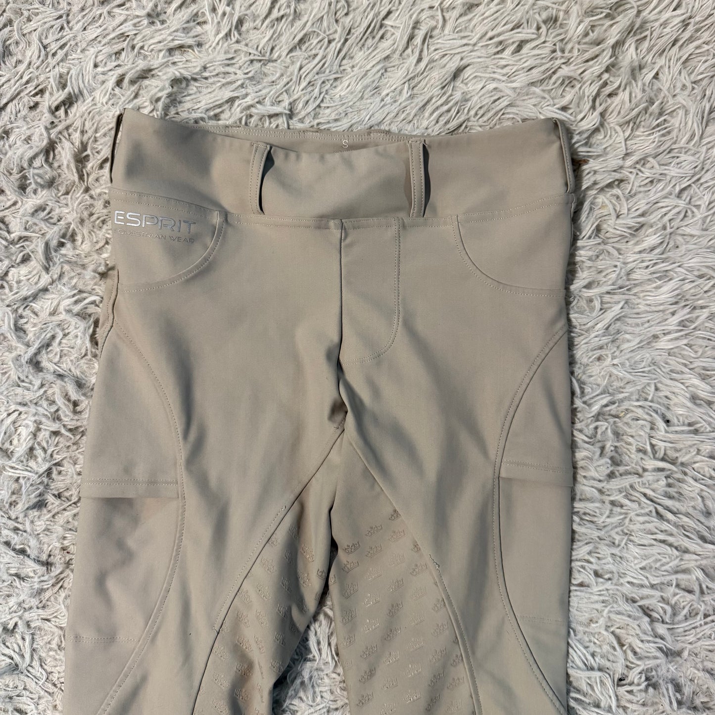 Women’s Small Tan Esprit Equestrian Knee Patch Horseback Riding Breeches