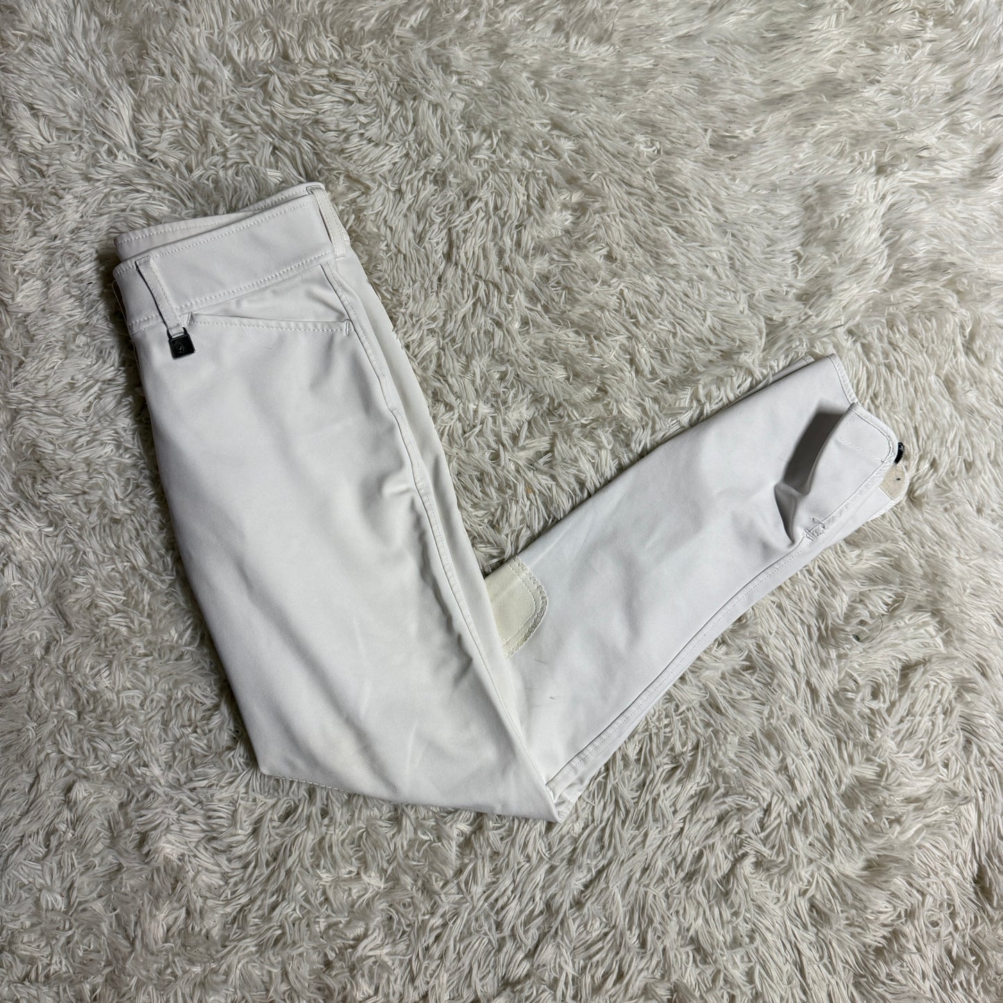 Women’s Size 26R White Romfh Knee Patch Horseback Riding Breeches