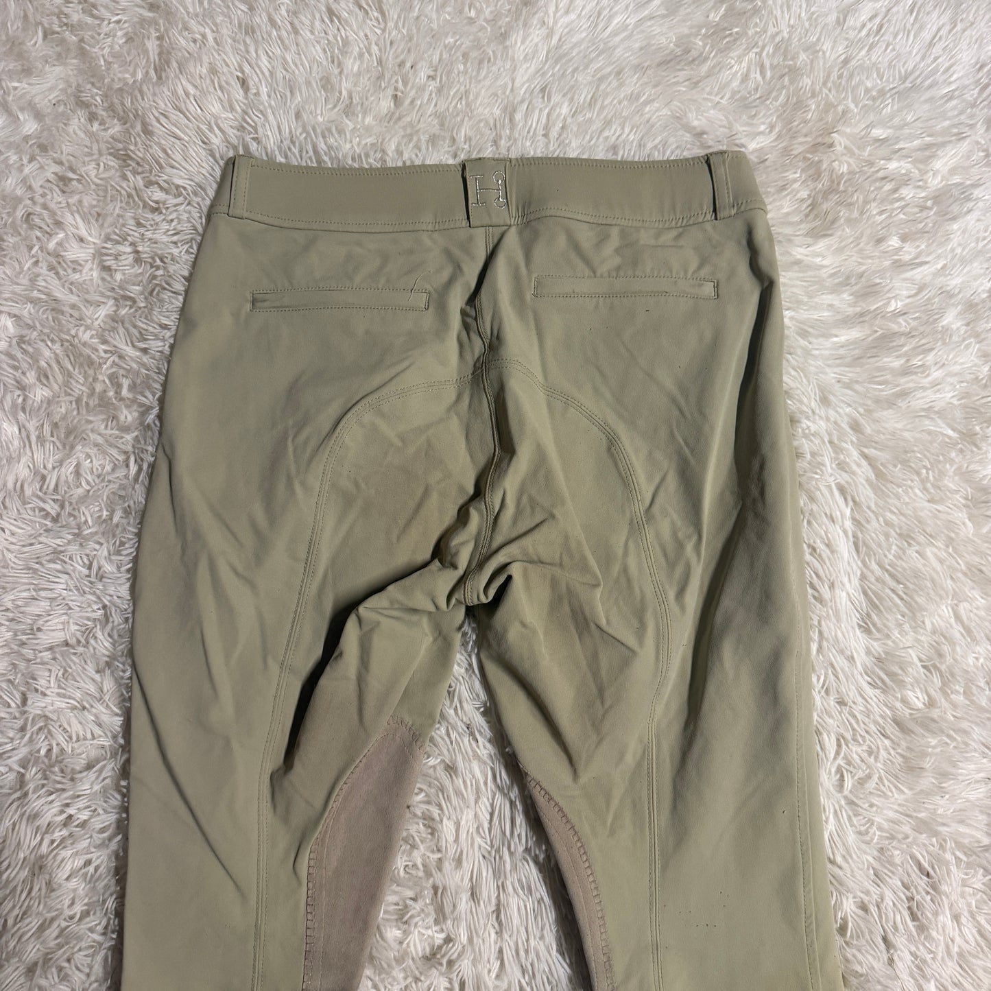 Women’s Size 30R Tan Smartpak Hadley Knee Patch Horseback Riding Breeches