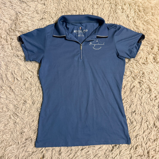 Women’s Small Blue Kingsland Short Sleeve Horseback Riding Sunshirt