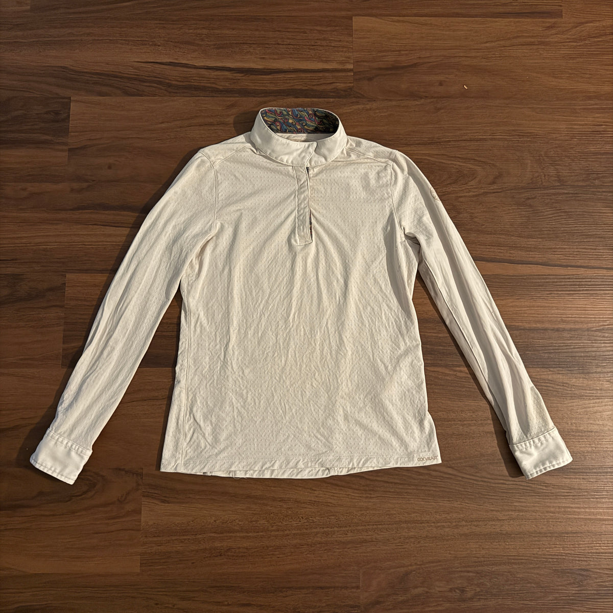 Child’s XL White Dover Long Sleeve Horseback Riding Show Shirt