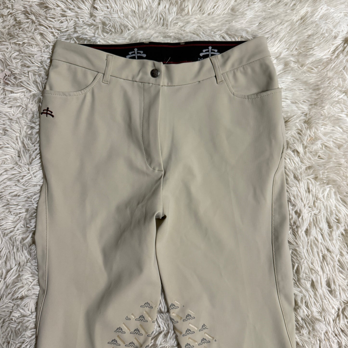 Women’s Size IT46 Tan Makebe Knee Patch Horseback Riding Breeches