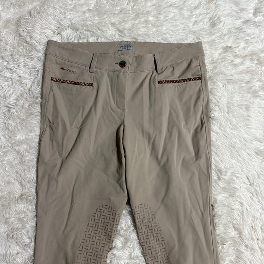 Women’s Size IT44 Tan Iago Knee Patch Horseback Riding Breeches