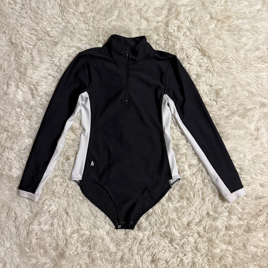 Women’s Medium Black Sarm Hippique Long Sleeve Horseback Riding Bodysuit Top