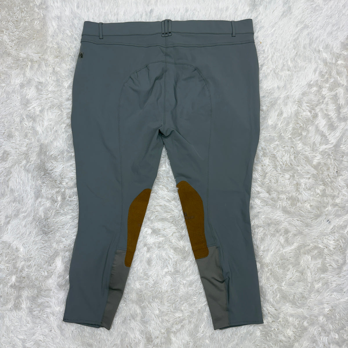 Women’s Size 44R Grey Romfh Knee Patch Horseback Riding Breeches