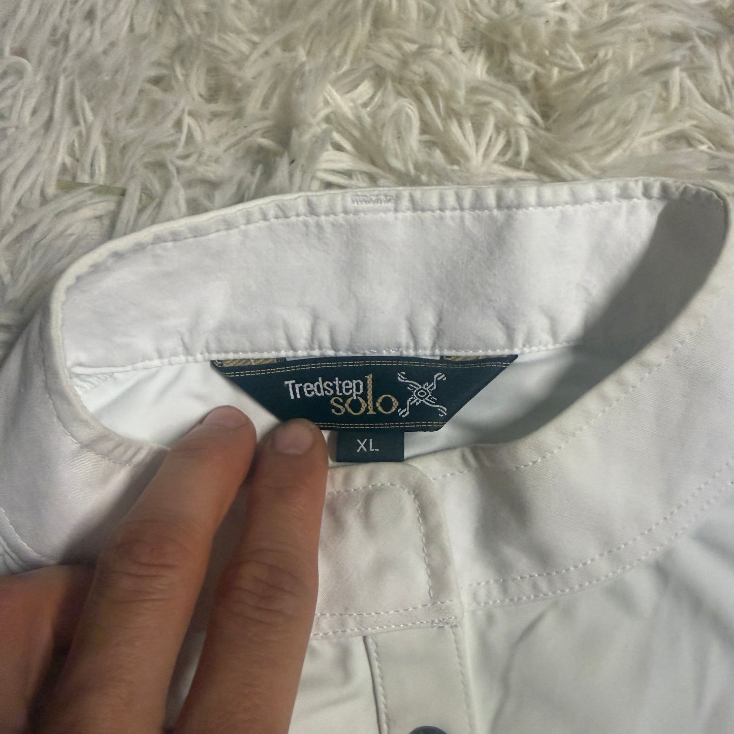 Women’s XL White Tredstep Short Sleeve Horseback Riding Show Shirt