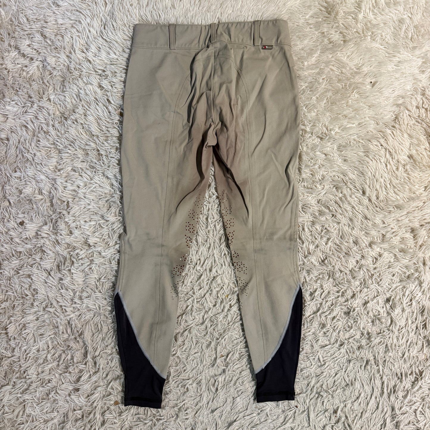Women’s Size 27R Tan Struck Knee Patch Horseback Riding Breeches