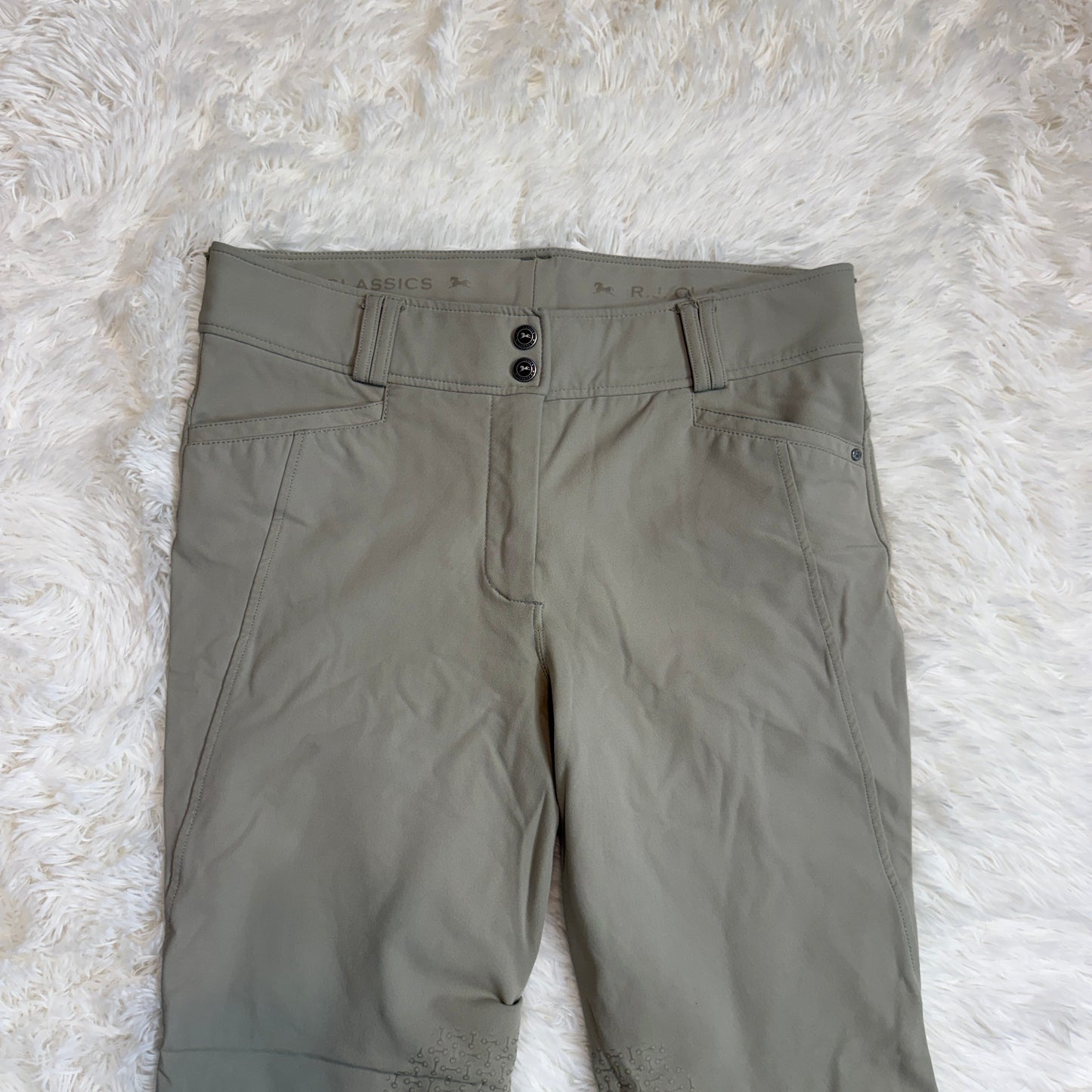 Women’s Size 32R Tan RJ Classics Knee Patch Horseback Riding Breeches