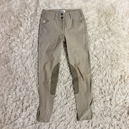Women’s Size 24L Tan Tailored Sportsman Knee Patch Horseback Riding Breeches