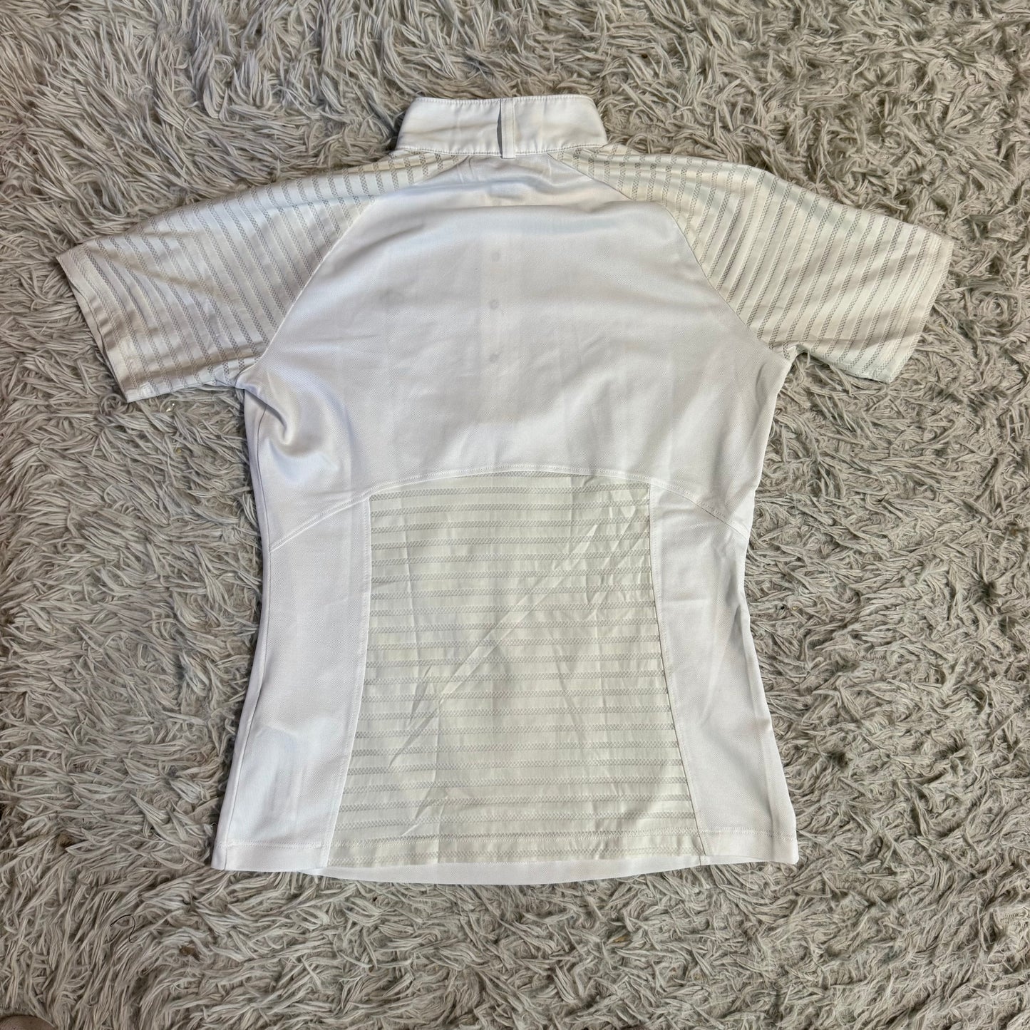 Women’s S White Ariat Short Sleeve Horseback Riding Show Shirt