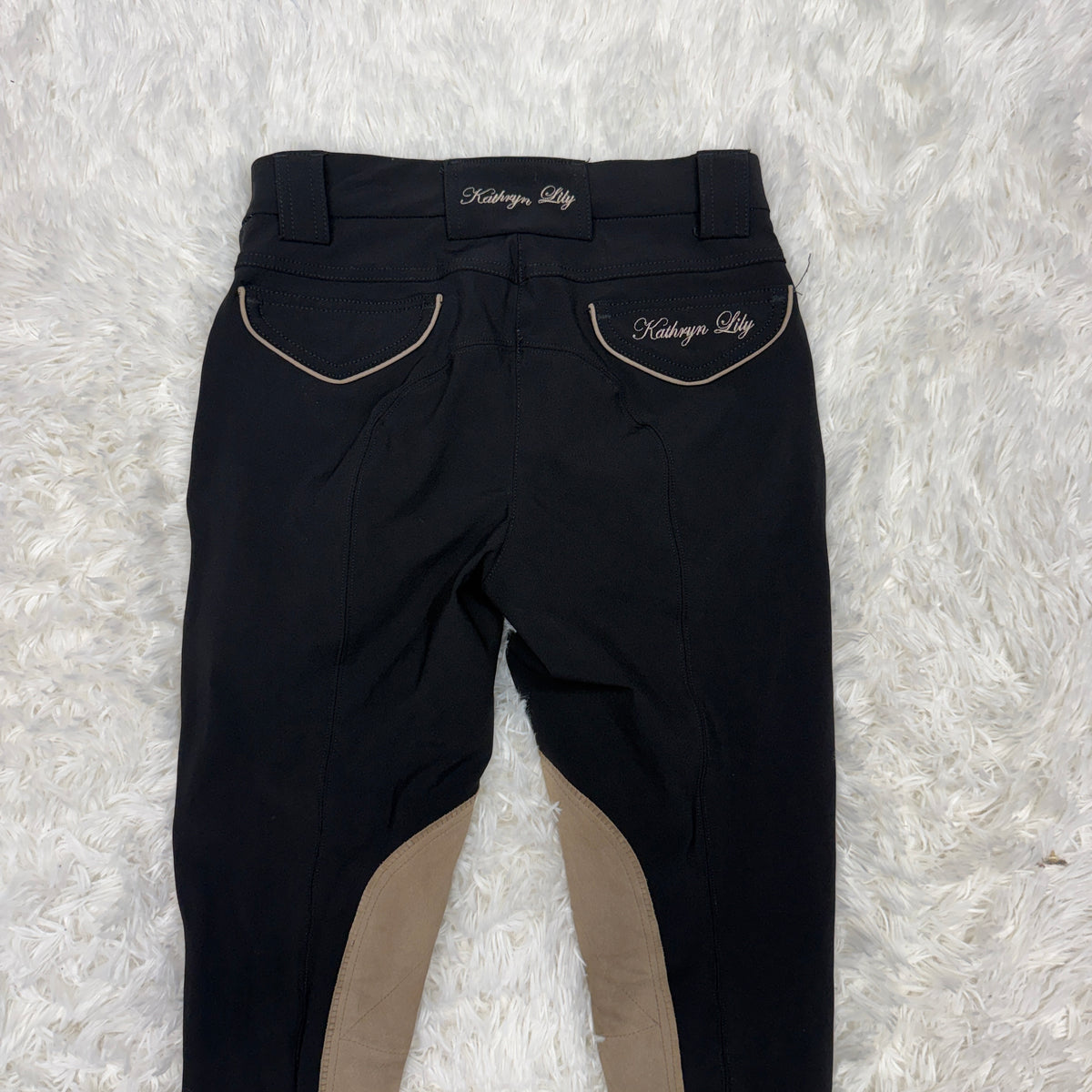 Women’s Size 24R Black Kathryn Lily Knee Patch Horseback Riding Breeches