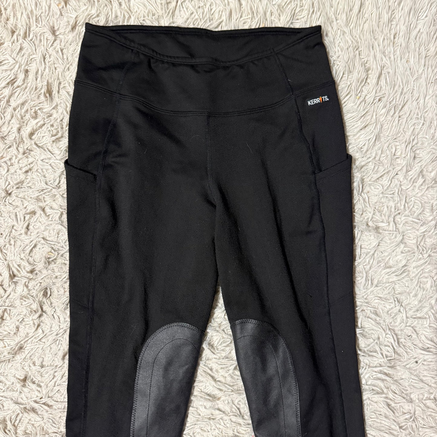 Women’s Medium Black Kerrits Knee Patch Winter Horseback Riding Tights