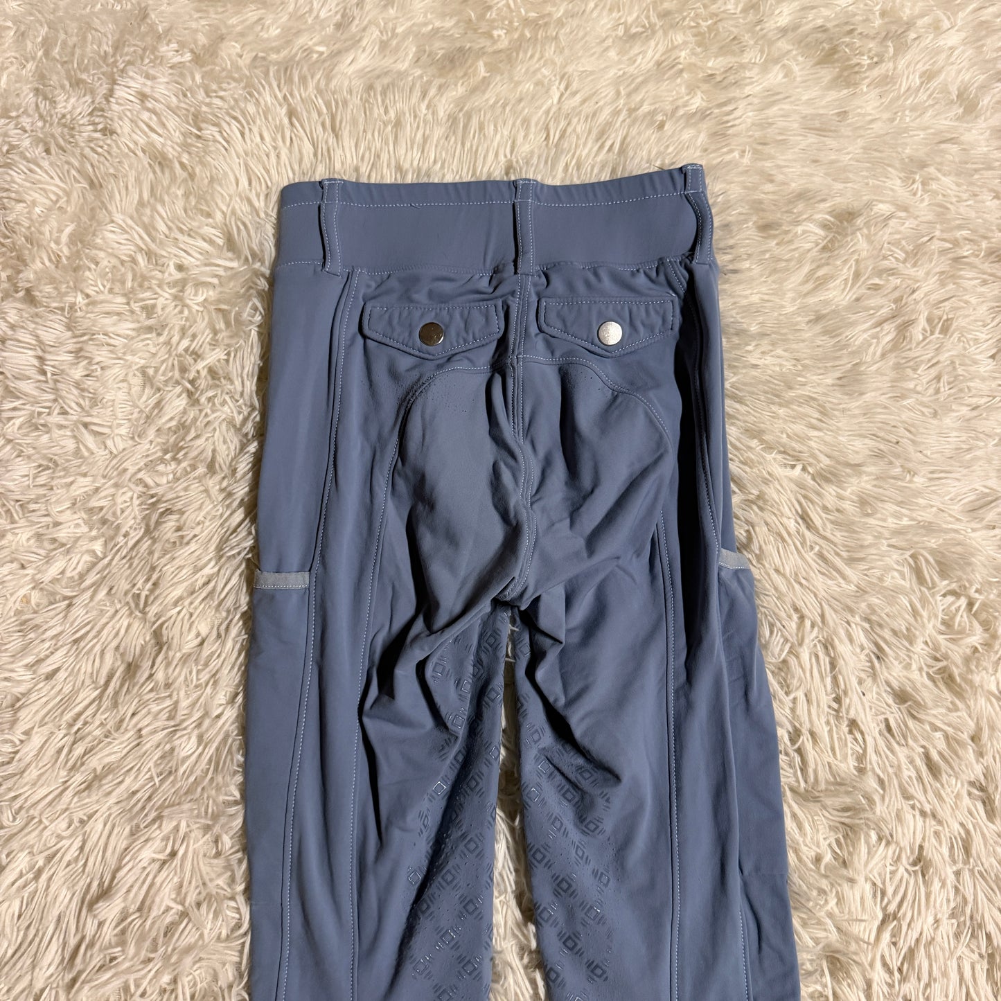 Women’s Size 24R Blue Romfh Knee Patch Horseback Riding Tights