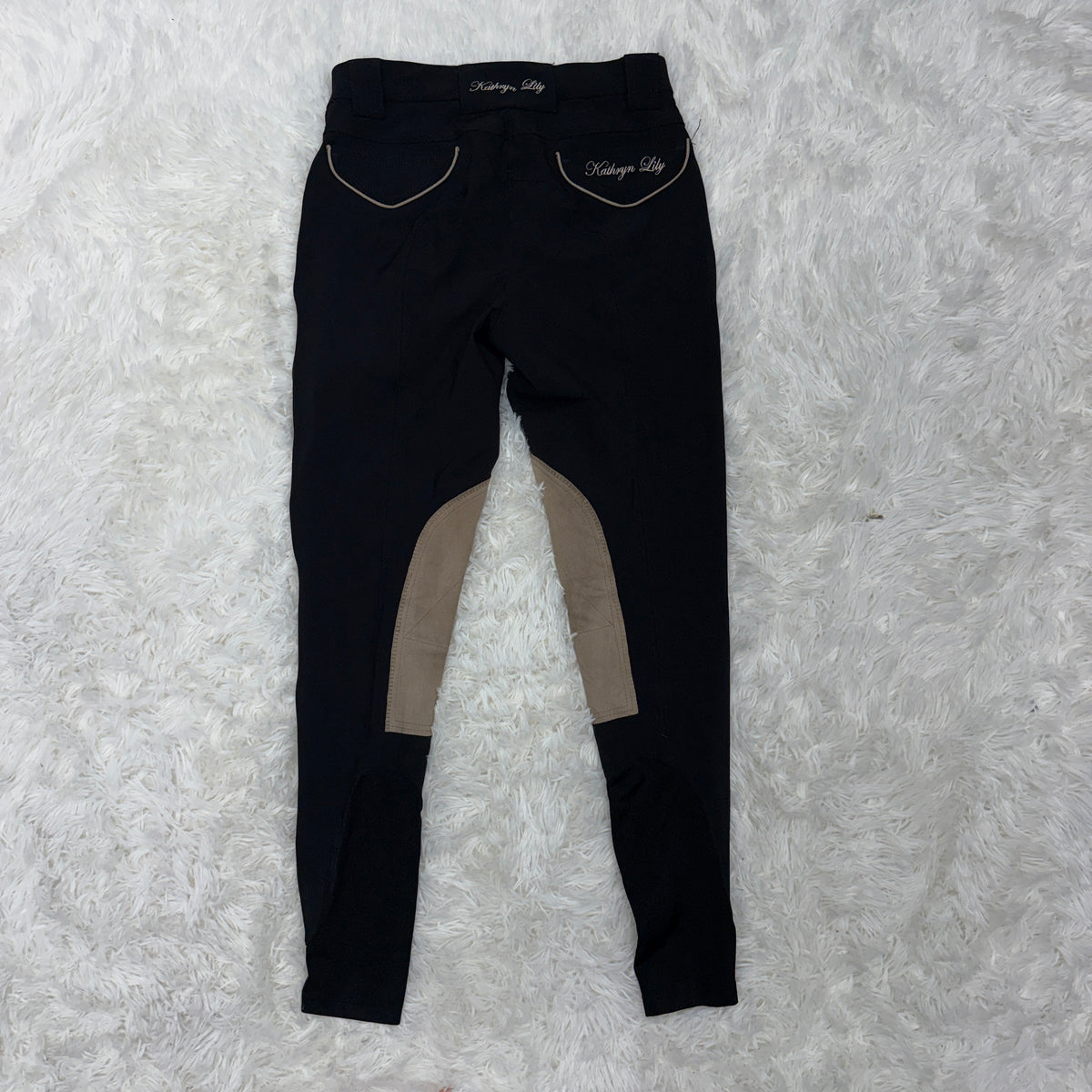 Women’s Size 24R Black Kathryn Lily Knee Patch Horseback Riding Breeches