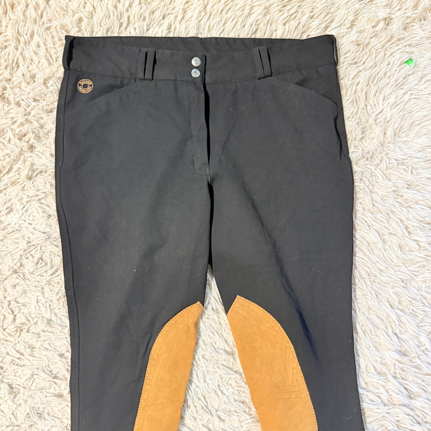 Women’s Size 34R Black Dover Knee Patch Horseback Riding Breeches