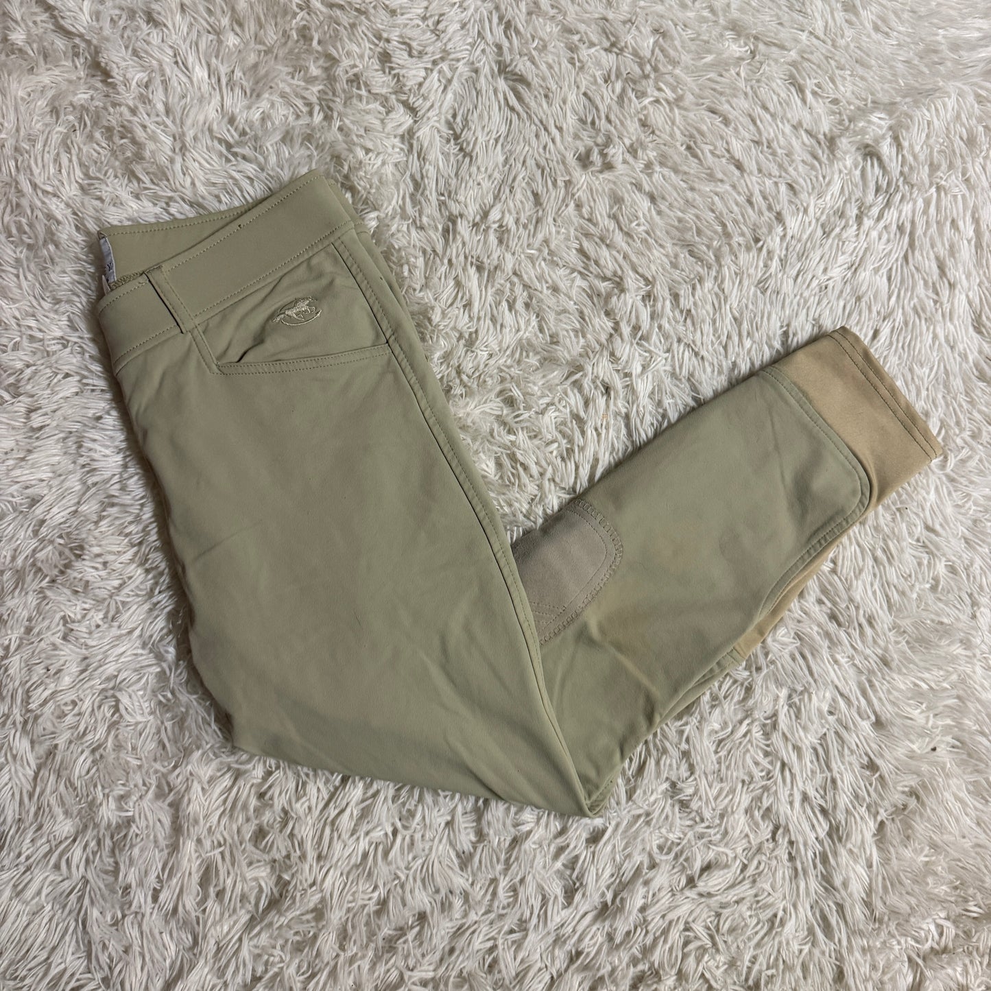 Women’s Size 30R Tan Smartpak Hadley Knee Patch Horseback Riding Breeches