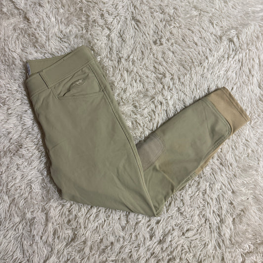Women’s Size 30R Tan Smartpak Hadley Knee Patch Horseback Riding Breeches