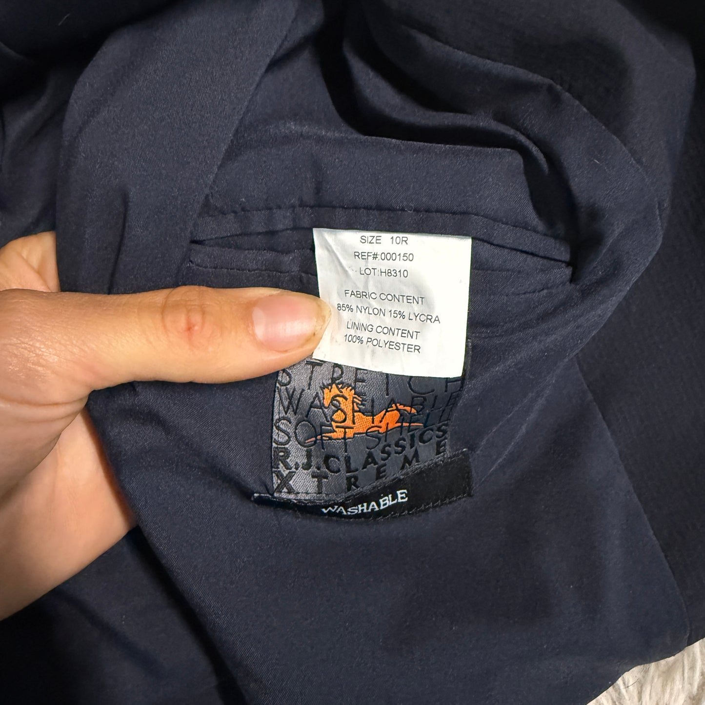 Child’s Size 10R Navy RJ Classics Orange Label Horseback Riding Show Coat