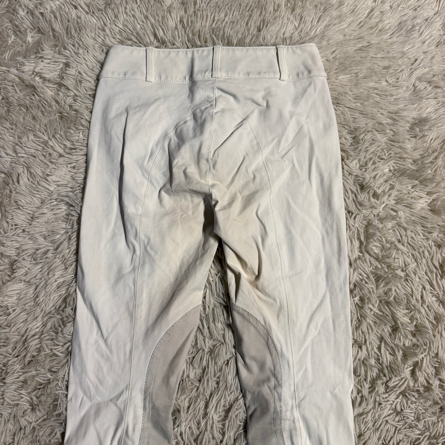 Women’s Size 24R White Tailored Sportsman Knee Patch Horseback Riding Breeches