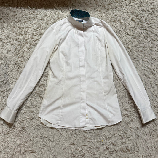 Women’s Small White Essex Classics Long Sleeve Horseback Riding Show Shirt