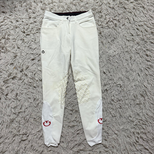 Women’s Size IT36 White Cavalleria Toscana Knee Patch Horseback Riding Breeches