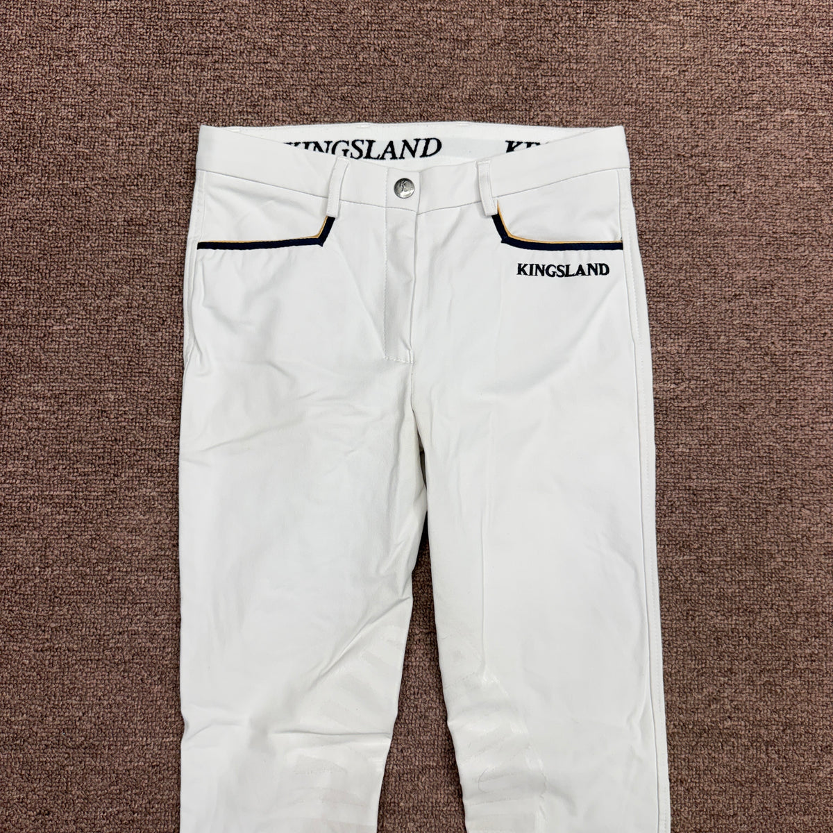 Women’s Size 22R (EU34) White Kingsland Knee Patch Horseback Riding Breeches