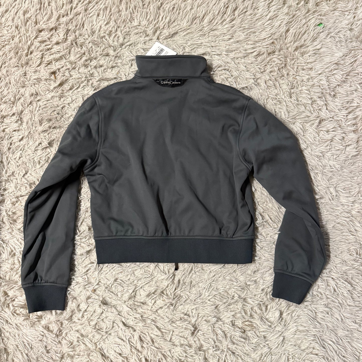 New Women’s Large Grey Equine Couture Horseback Riding Cropped Jacket