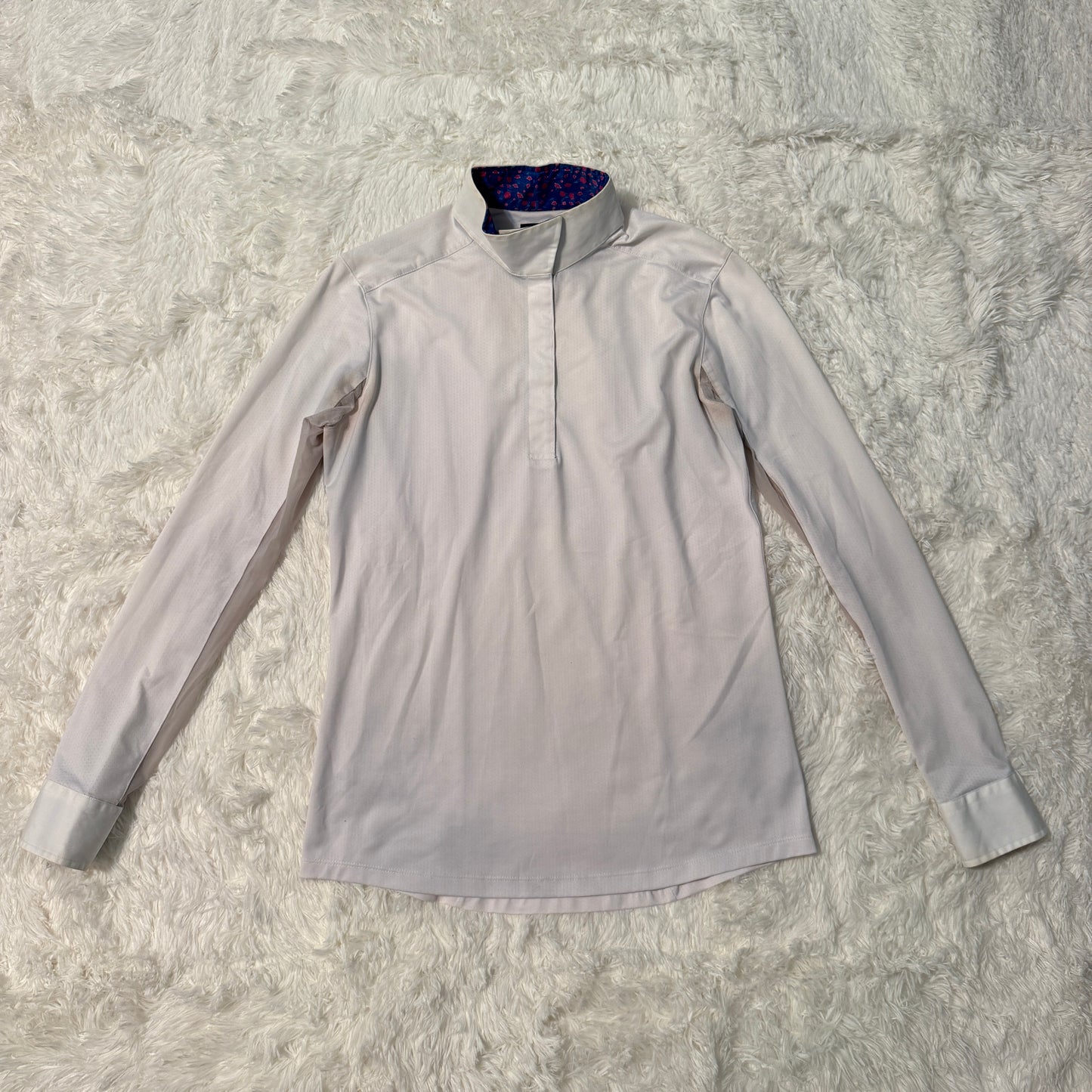 Women’s Medium White Beacon Hill Long Sleeve Horseback Riding Show Shirt