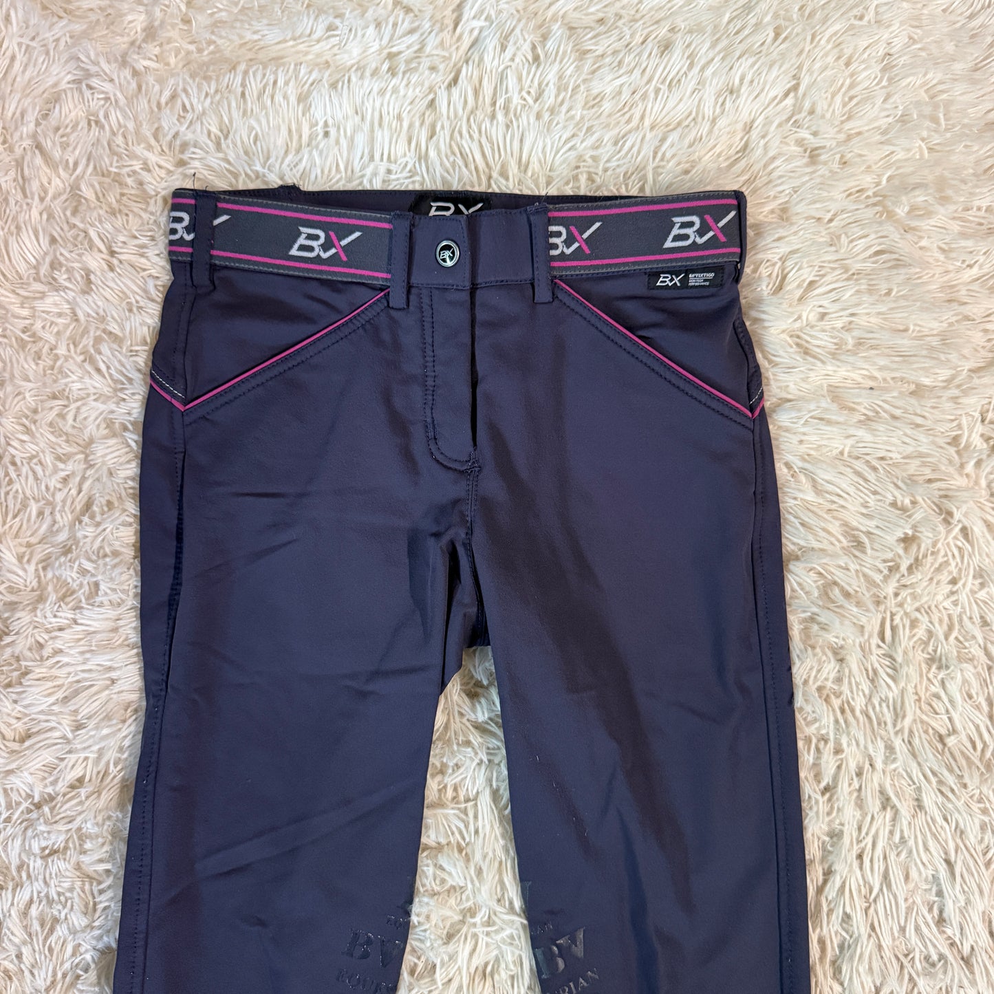 Women’s Size 22R Navy B Vertigo Knee Patch Horseback Riding Breeches