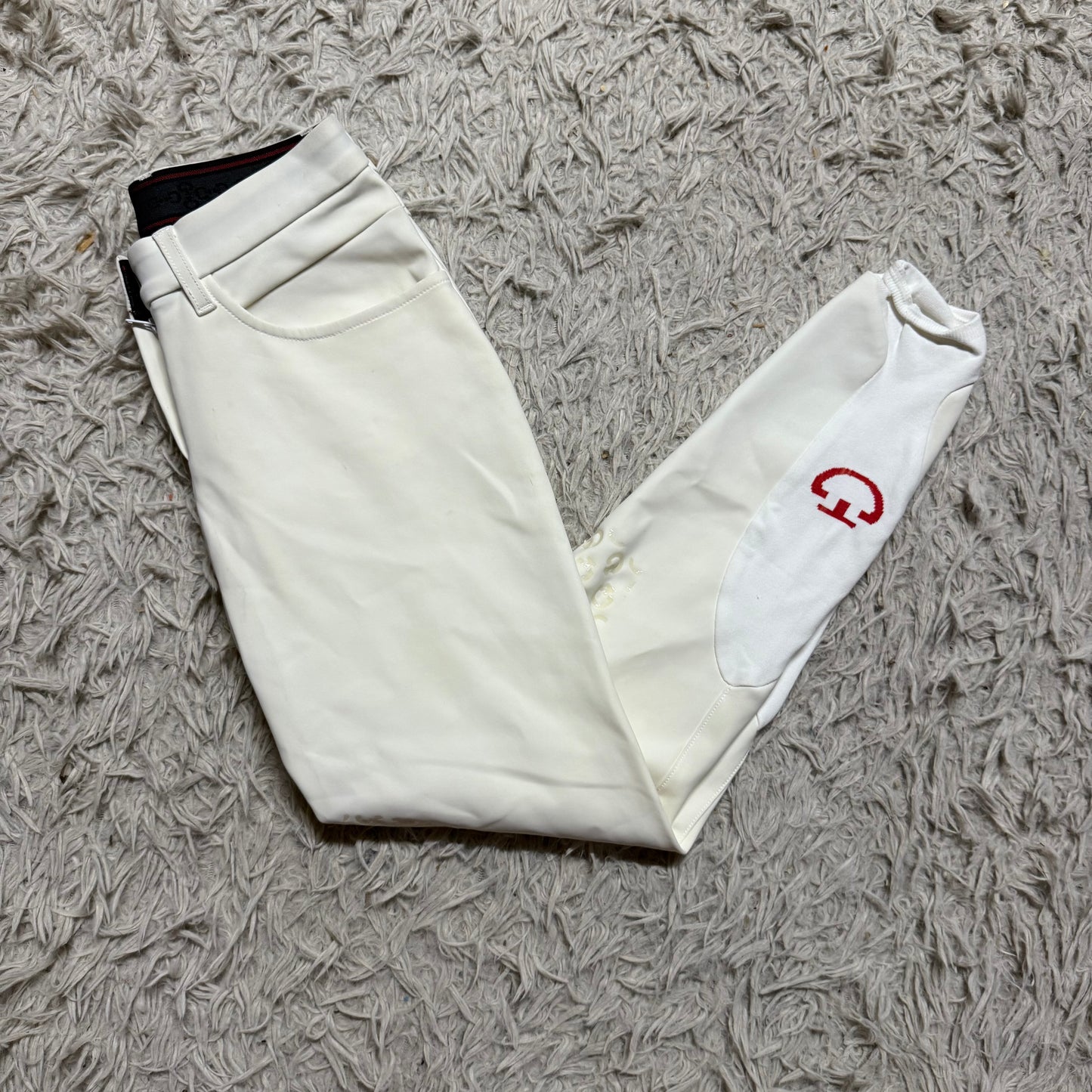 Women’s Size IT36 White Cavalleria Toscana Knee Patch Horseback Riding Breeches
