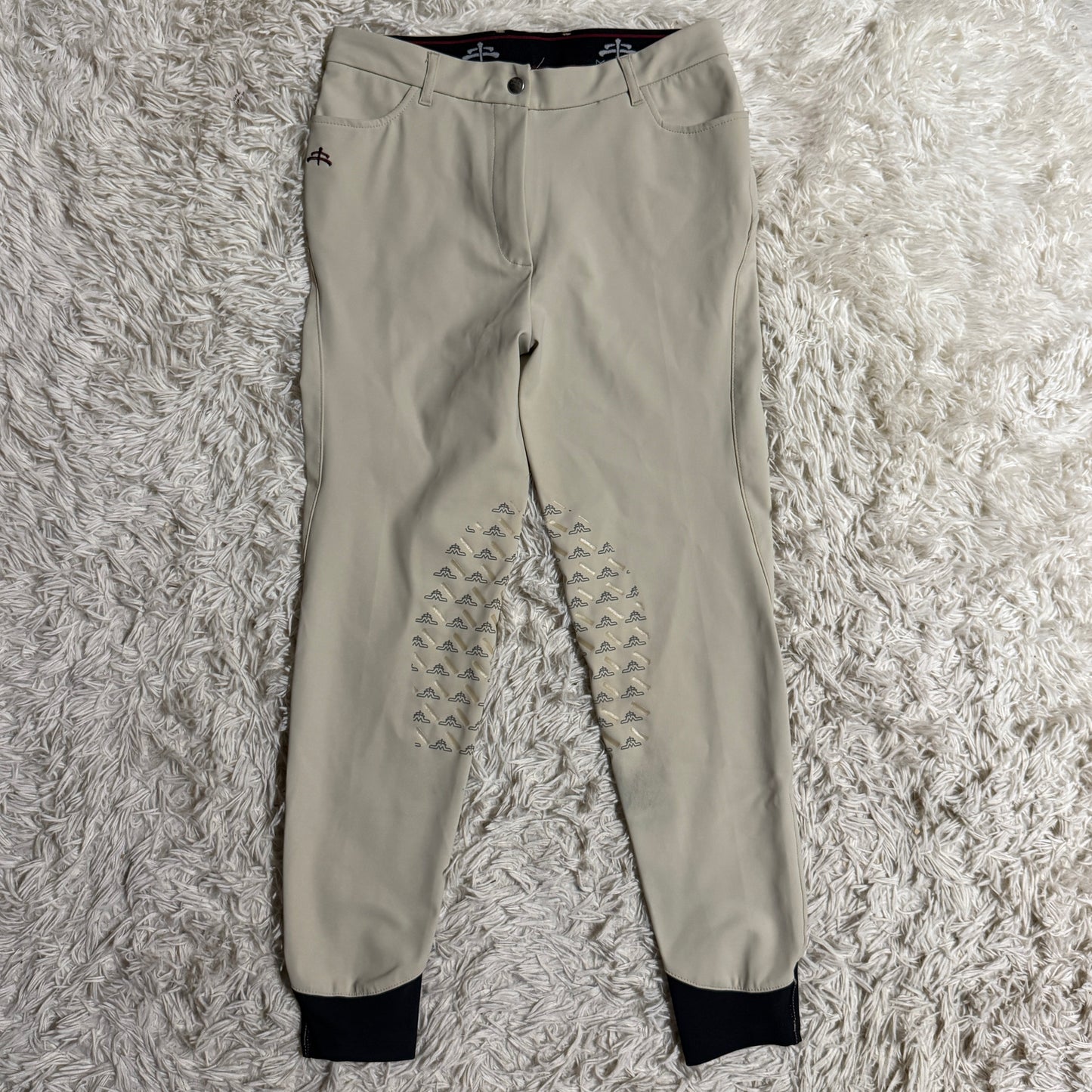 Women’s Size IT46 Tan Makebe Knee Patch Horseback Riding Breeches