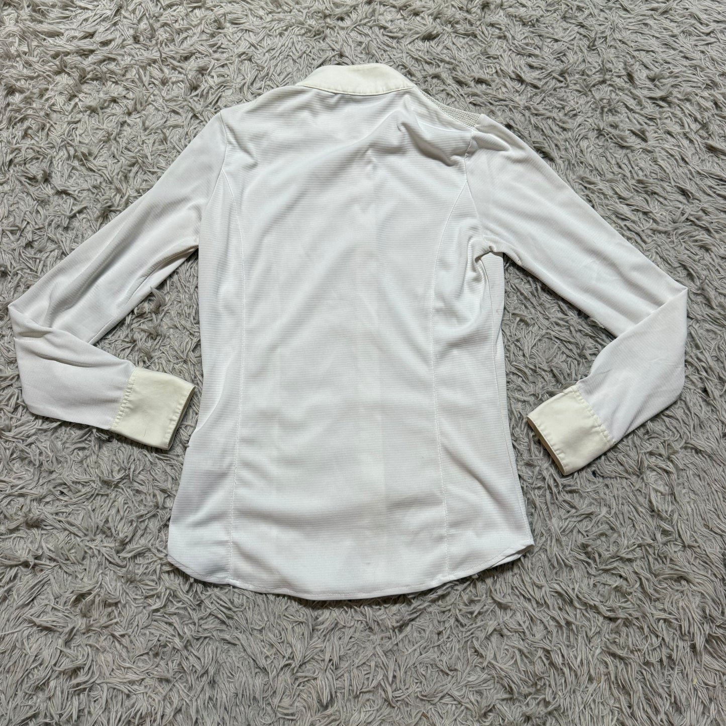 Women’s Large White Alessandro Albanese Long Sleeve Horseback Riding Show Shirt