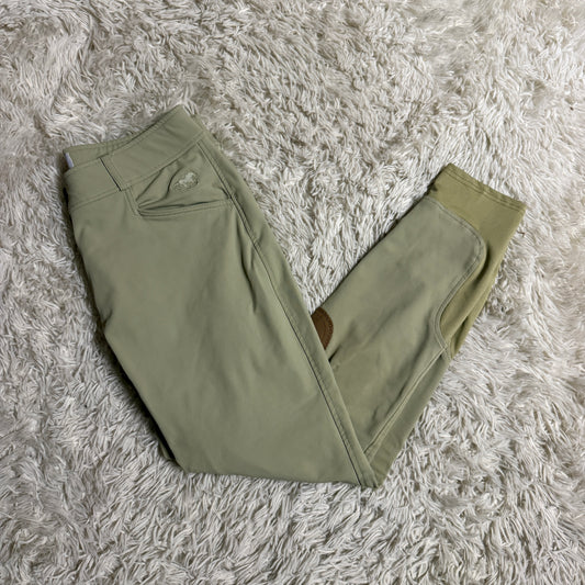 Women’s Size 32L Tan Smartpak Hadley Knee Patch Horseback Riding Breeches