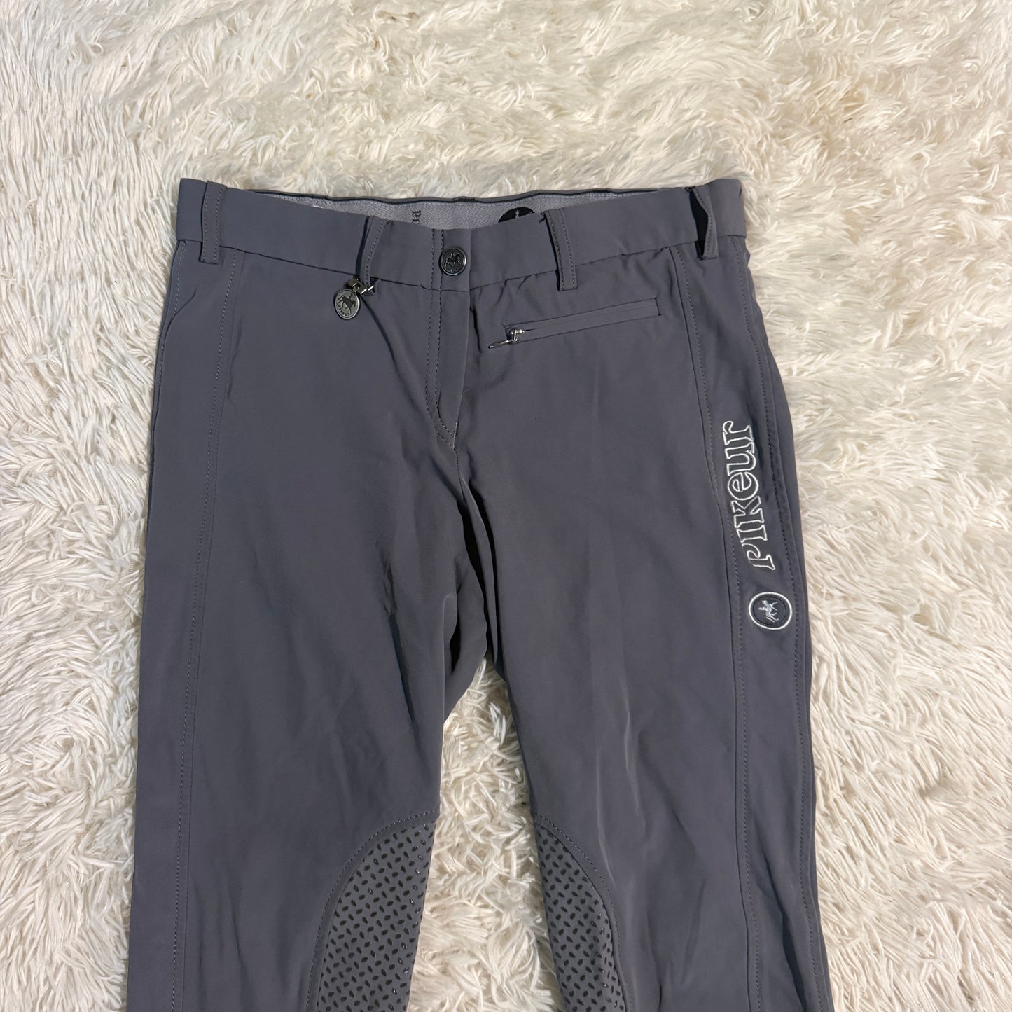 Women’s Size 22R Grey Pikeur Knee Patch Horseback Riding Breeches