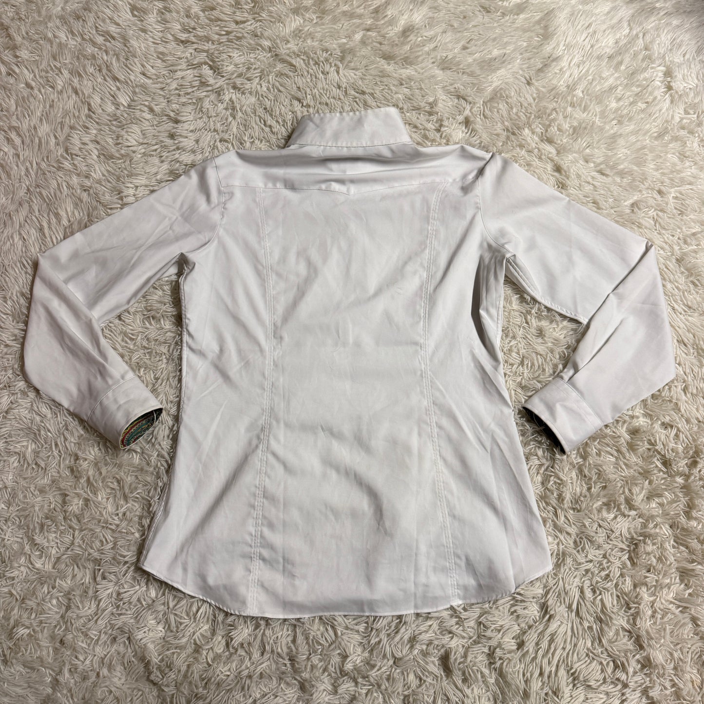 Women’s Large White Essex Classics Long Sleeve Horseback Riding Show Shirt