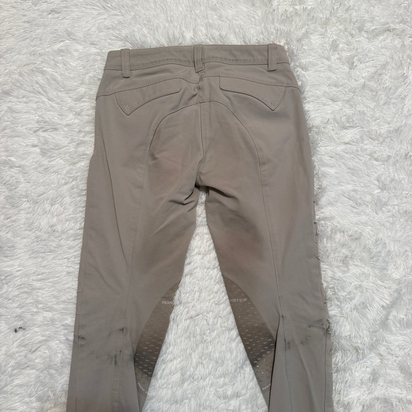 Women’s Size IT38 Tan Animo Knee Patch Horseback Riding Breeches
