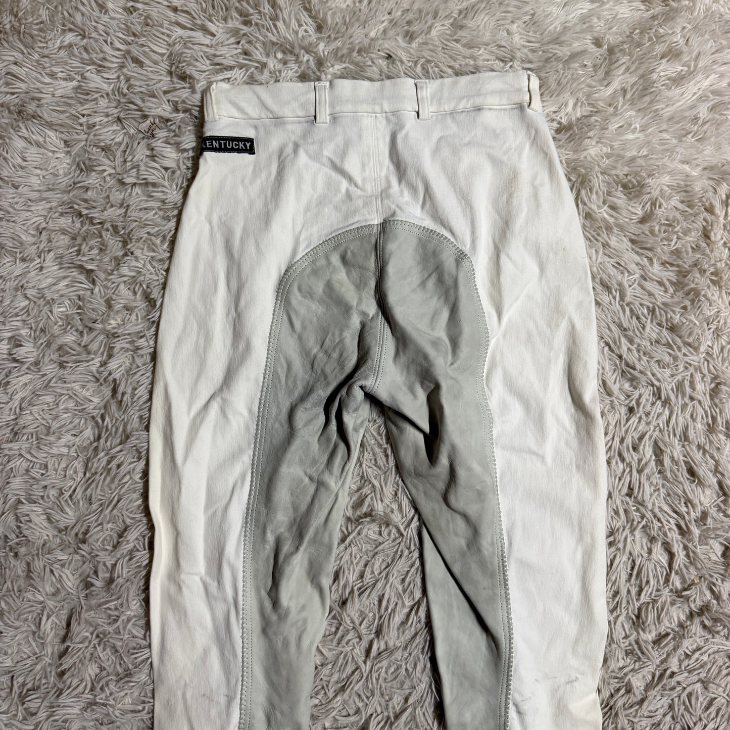 Women’s Size 24R White Kentucky Full Seat Horseback Riding Breeches