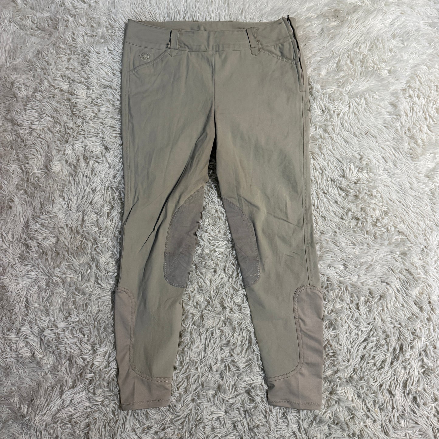 Women’s Size 34L Tan Smartpak Piper Knee Patch Horseback Riding Breeches