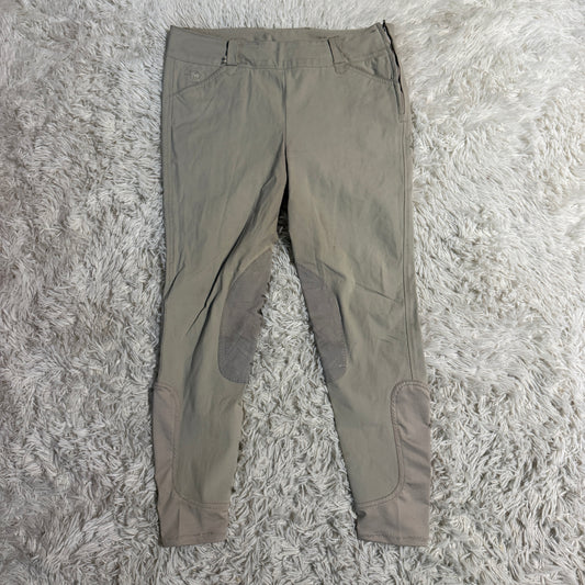 Women’s Size 34L Tan Smartpak Piper Knee Patch Horseback Riding Breeches