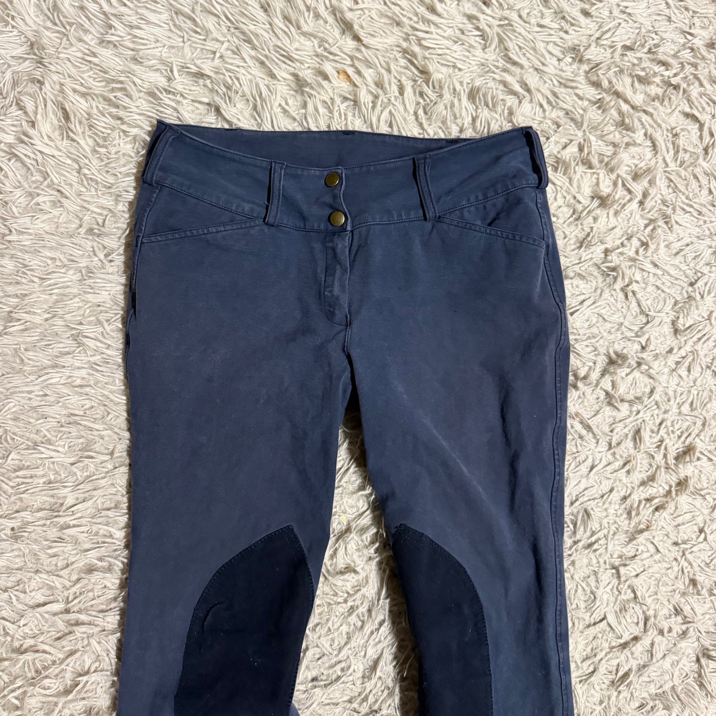 Women’s Size 30L Navy Knee Patch Horseback Riding Breeches