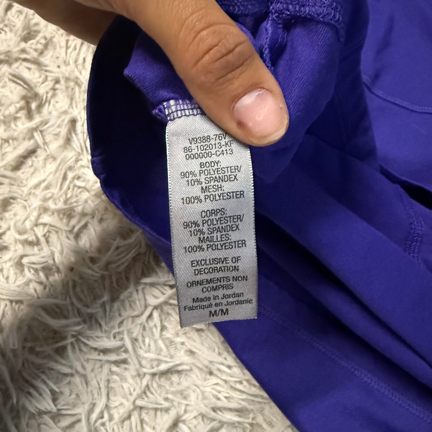 Women’s Medium Purple Champion Long Sleeve Horseback Riding Athletic Shirt