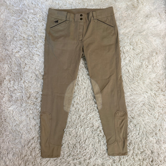 Women’s Size 34L Tan Smartpak Piper Knee Patch Horseback Riding Breeches