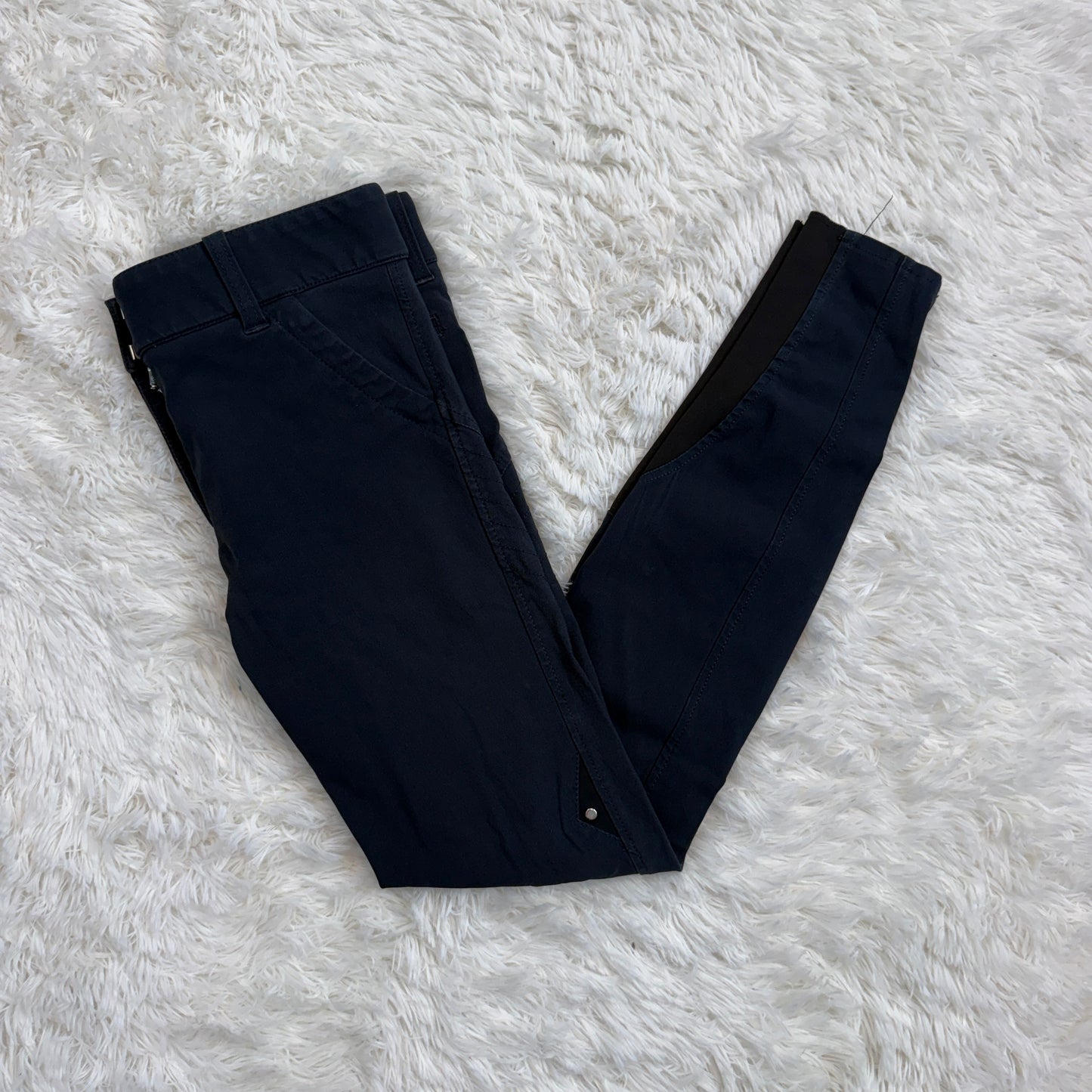Women’s Size IT46 Navy Equiline Knee Patch Horseback Riding Breeches