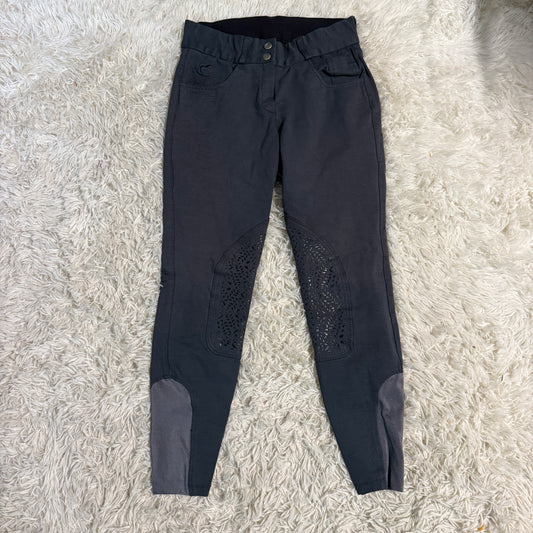 Women’s Size 28R Grey Smartpak Knee Patch Horseback Riding Breeches