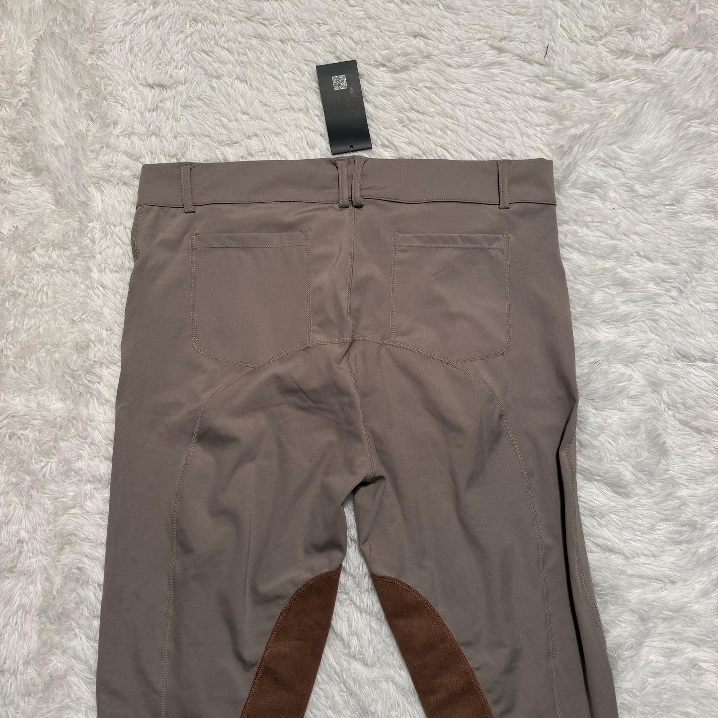 New Women’s Size 2XL Tan Beroy Knee Patch Horseback Riding Tights