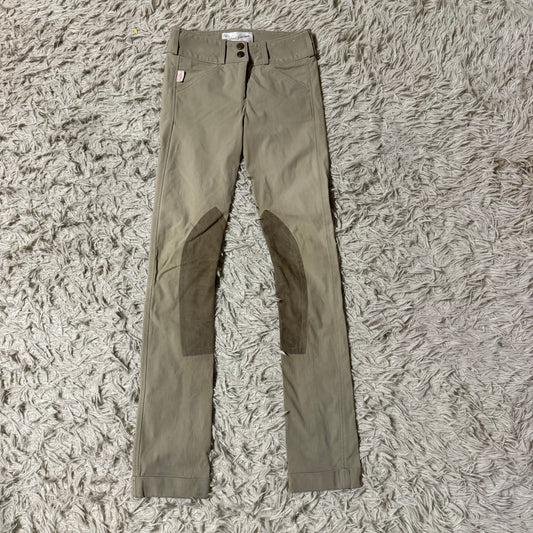 Girl’s Size 10L Tan Tailored Sportsman Knee Patch Horseback Riding Jodphurs